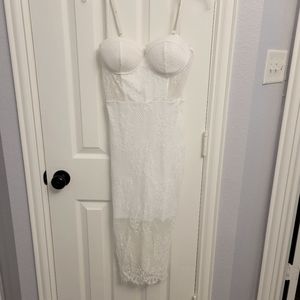 White form fitting Charlotte Russe dress size medium